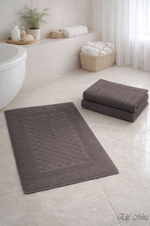3’lü Banyo Ayak Havlusu Seti %100 Pamuk Damatouch