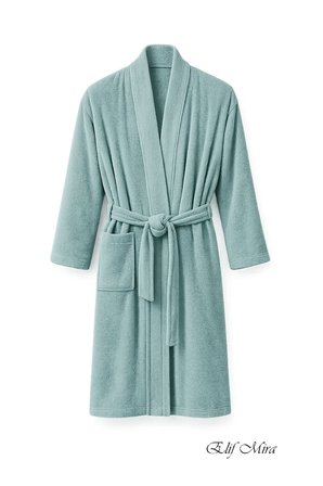 Kimono Yaka Unisex Tek Kişilik Pamuklu Banyo Bornozu Comfort