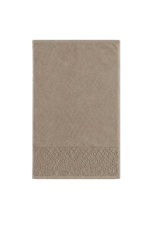 El Yüz Havlusu 50X90 Cm  Pamuk Kısmi Kadife  Quadro Kahve