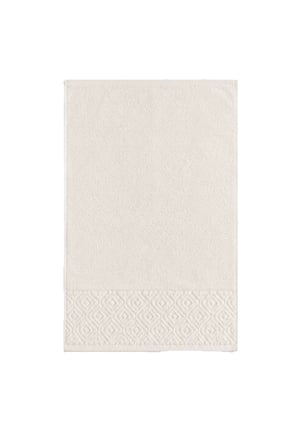 El Yüz Havlusu 50X90 Cm  Pamuk Kısmi Kadife  Quadro Krem