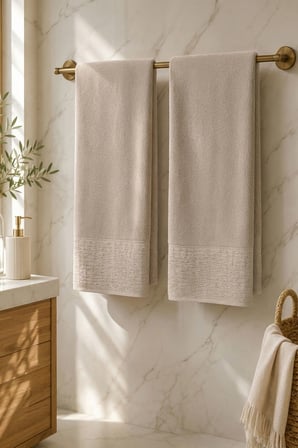 2'li Büyük Boy Banyo Havlusu 90x150 Cm %100 Pamuk Siena Collection 650 Gr
