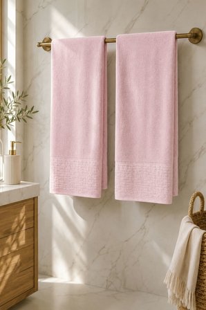 2'li Büyük Boy Banyo Havlusu 90x150 Cm %100 Pamuk Siena Collection 650 Gr