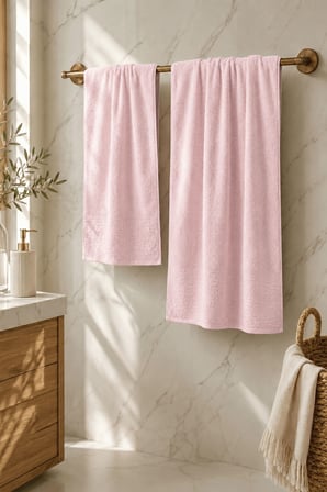 2 Parça Banyo Havlu Seti %100 Pamuk 90x150 + 50x90 Cm Elora Collection