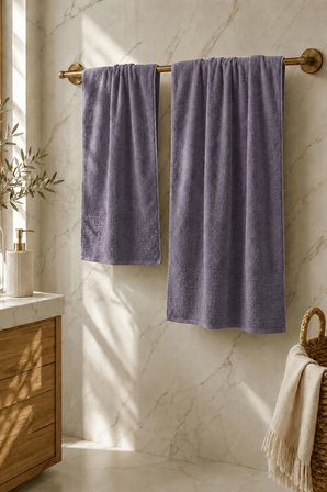 2 Parça Banyo Havlu Seti %100 Pamuk 90x150 + 50x90 Cm Elora Collection