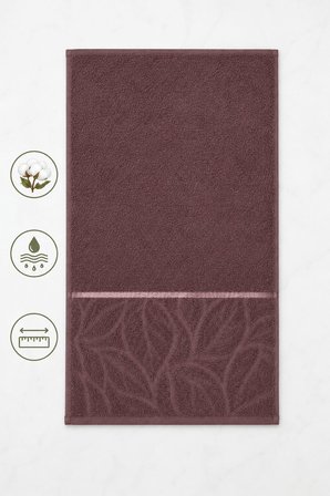 El Yüz Havlusu 50x90 cm %100 Pamuk Kısmi Kadife Lunaria Collection 230 Gr