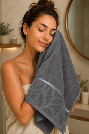 El Yüz Havlusu 50x90 cm %100 Pamuk Kısmi Kadife Lunaria Collection 230 Gr