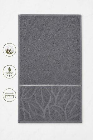 El Yüz Havlusu 50x90 cm %100 Pamuk Kısmi Kadife Lunaria Collection 230 Gr