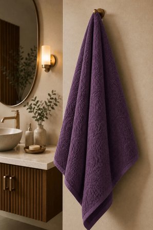 Büyük Banyo Havlusu 90x150 Cm %100 Pamuk Ivy Collection 650 Gr