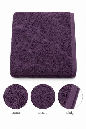 Büyük Banyo Havlusu 90x150 Cm %100 Pamuk Ivy Collection 650 Gr