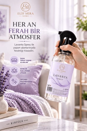 Oda Kokusu Sprey Lavanta Kalıcı Oda Parfümü 500 ml