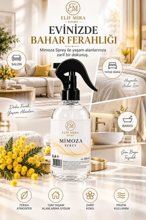 Oda Kokusu Sprey Mimoza Kalıcı Oda Parfümü 500 ml