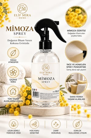 Oda Kokusu Sprey Mimoza Kalıcı Oda Parfümü 500 ml