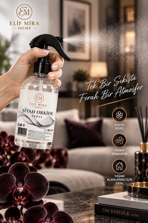 Oda Kokusu Sprey Siyah Orkide Kalıcı Oda Parfümü 500 ml