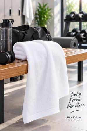 Spor Antrenman Fitness Havlusu 30X100 Cm  Pamuklu