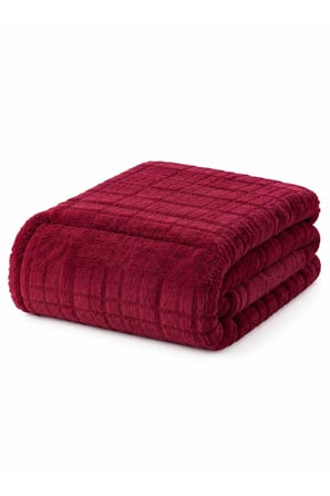 Tek Kişilik Wellsoft TV Battaniyesi Softly 100x175 cm Bordo