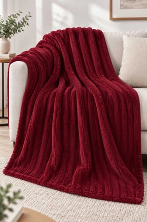 Tek Kişilik Wellsoft TV Battaniyesi Softly 100x175 cm Bordo