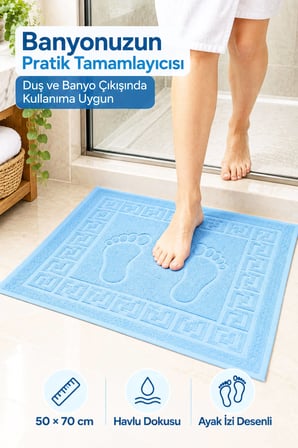 3'lü Banyo Ayak Havlusu 50x70 cm 250 Gr Footera