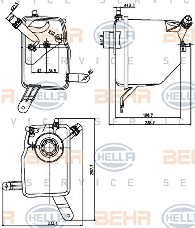 Bmw Radyatör Yedek Su Deposu - Radyatör Yedek Su Deposu - Bhr Crt 205 000s