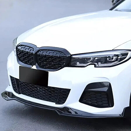 AUTOGP  Bmw G20 ön tampon altı lip pianoblack 2019 / 2022 2 2 parça performans stil