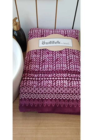 Venna Banyo Havlusu ( 70x140 ) Ve Baş Havlusu ( 50x90 ) 2 Li Takım Pembe