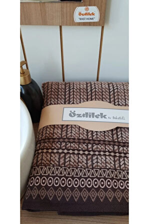 Teraphy Banyo Havlusu ( 70x140 ) Ve Baş Havlusu ( 50x90 ) 2 Li Takım Kahve