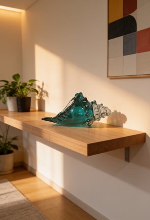 CAM DENİZ KABUĞU TURKUAZ 29x12x13 CM