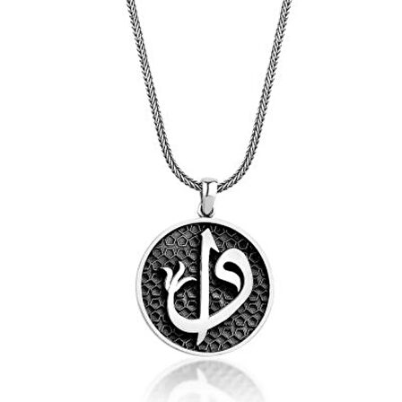 Elif Vav 925 Ayar Gümüş Erkek Kolye