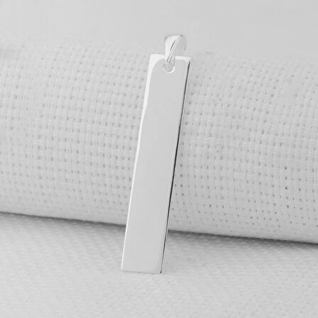 Plaka 925 Ayar Gümüş Erkek Kolye Ucu