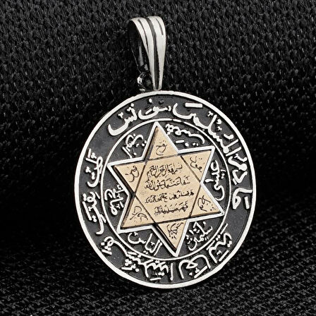 Mührü Süleyman 925 Ayar Gümüş Erkek Kolye