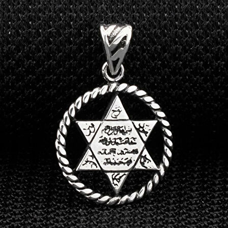 Mührü Süleyman 925 Ayar Gümüş Erkek Kolye