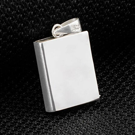 Açılabilir Cevşen Muskalık Kare 925 Ayar Gümüş Erkek Kolye Ucu