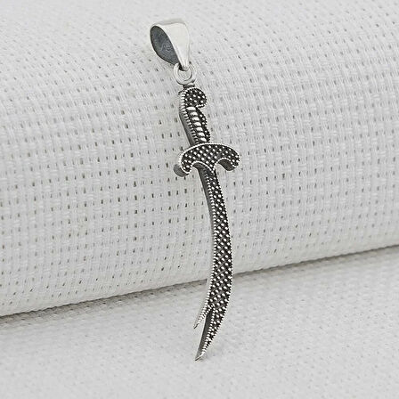 Zülfikar Nokta Tasarımlı 925 Ayar Gümüş Erkek Kolye