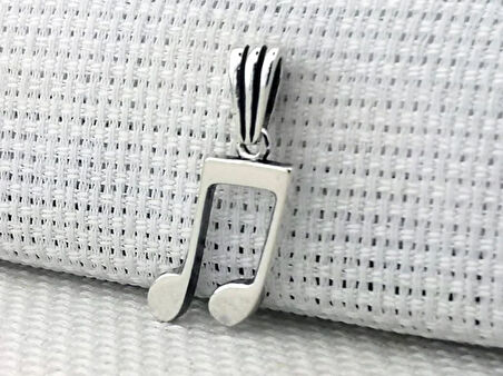 Nota Tasarımlı 925 Ayar  Gümüş Erkek Kolye