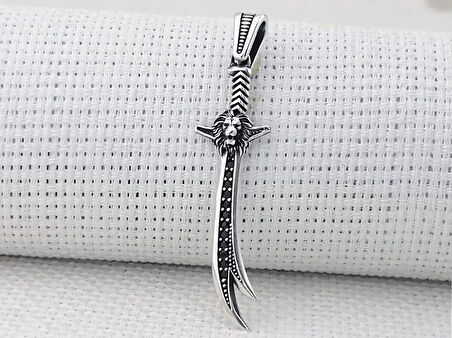 Zulfikar Aslan Tasarımlı 925 Ayar Gümüş Erkek Kolye Ucu