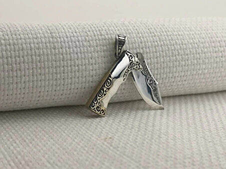 Avcı Cakı 925 Ayar Gümüş Erkek Kolye Ucu