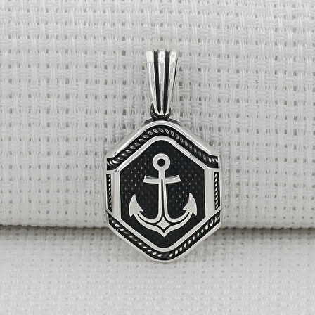 Denizci Çapa 925 Ayar Gümüş Erkek Kolye Ucu