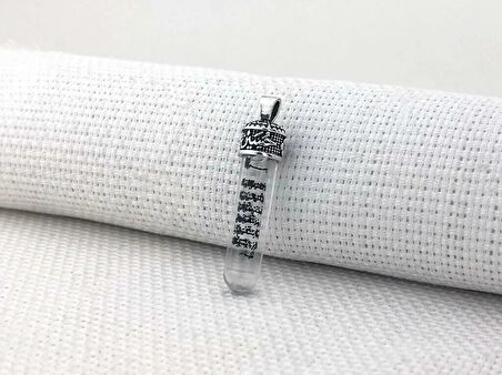 Ayetel Kursi Dualı Zemzem Sulu Muska Cevşen 925 Ayar Gümüş Erkek Kolye Ucu