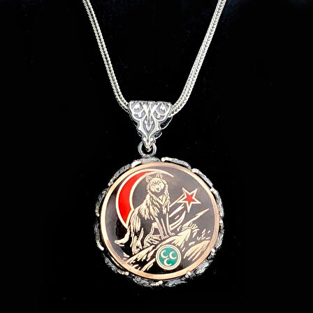 Hilal Bozkurt  925 Ayar Gümüş Erkek Kolye