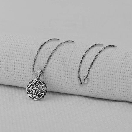 Mevlana Kebir Dualı Cevşen 925 Ayar Gümüş Erkek Kolye