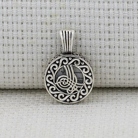 Osmanlı Tuğrası Kebir Dualı Cevşen 925 Ayar Gümüş Erkek Kolye Ucu