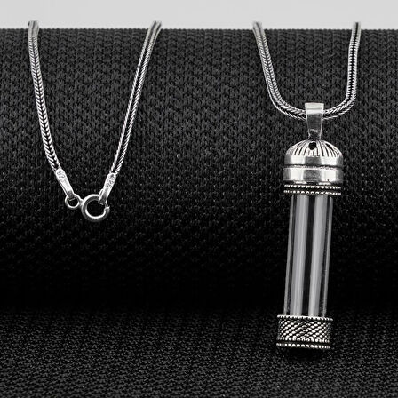 Kebir Dualı Cevşen 925 Ayar Gümüş Erkek Kolye