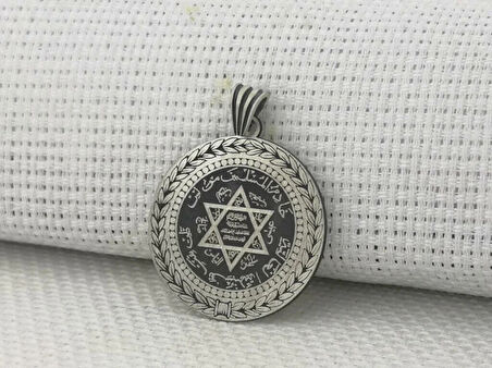 Hz Süleyman Mührü 925 Ayar Gümüş Erkek Kolye Ucu