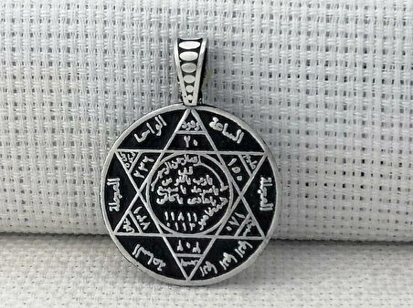 Hz Süleyman Mührü 925 Ayar Gümüş Erkek Kolye Ucu