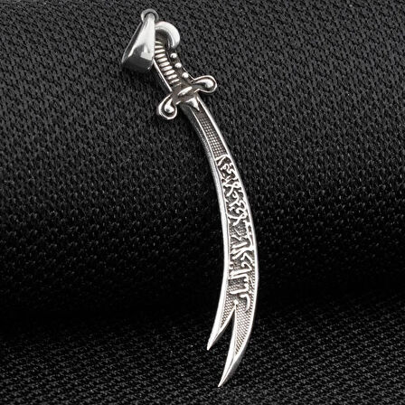 Zulfikar Tasarımlı 925 Ayar Gümüş Erkek Kolye Ucu