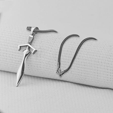 Klıc Tasarımlı  925 Ayar Gümüş Erkek Kolye