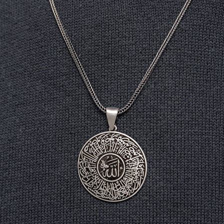 Asr Suresi Cevşen Dualı 925 Ayar Gümüş Erkek Kolye