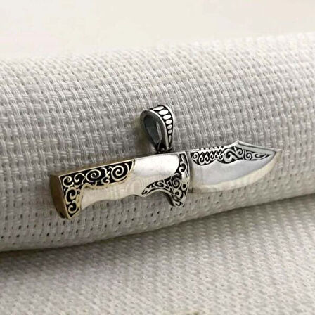 Avcı Cakı 925 Ayar Gümüş Erkek Kolye