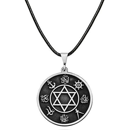 Dört Halife İsimli 925 Ayar Gümüş Erkek Kolye