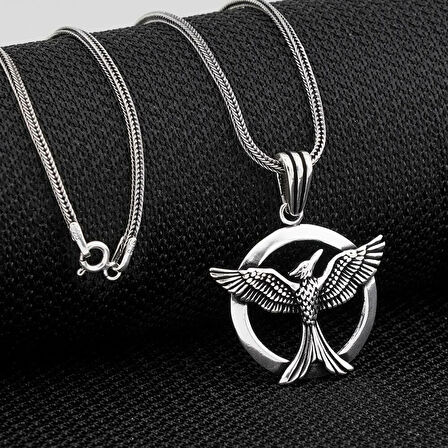 Ankakuşu  925 Ayar Gümüş Erkek Kolye