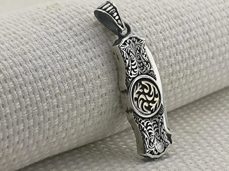 Cakı Özel Tasarımlı Özel İşlemeli  925 Ayar Gümüş Erkek Kolye Ucu